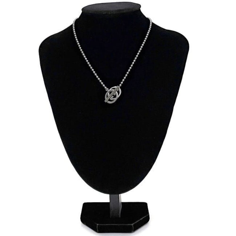 Gucci Necklace Silver Interlocking Polished Ag - Picture 9 of 10